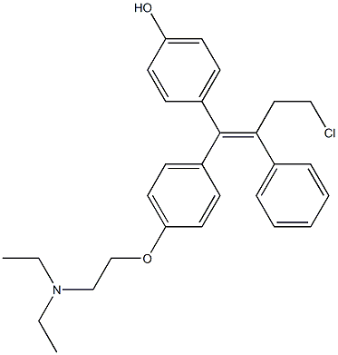 1-(2-Chloroethyl)-1-phenyl-2-[4-(2-diethylaminoethoxy)phenyl]-2-(4-hydroxyphenyl)ethene Struktur