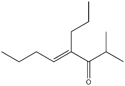 2-Methyl-4-propyl-4-octen-3-one Struktur