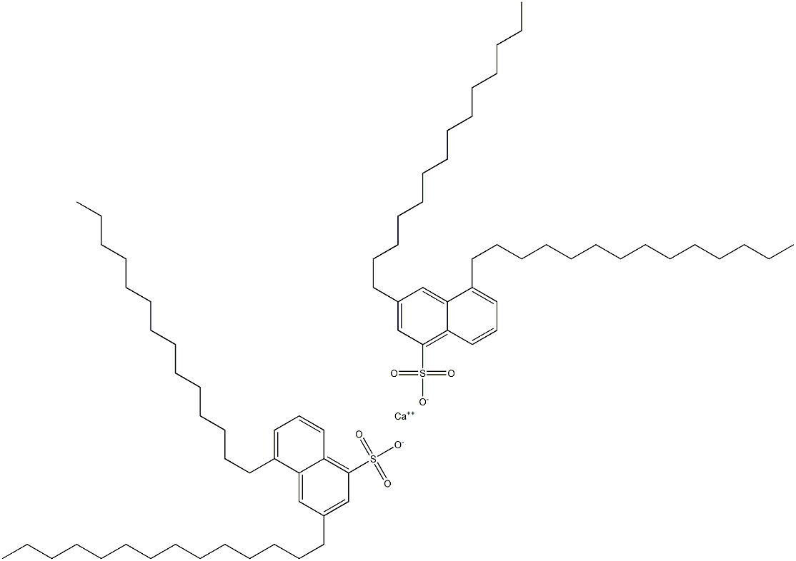 Bis(3,5-ditetradecyl-1-naphthalenesulfonic acid)calcium salt Struktur