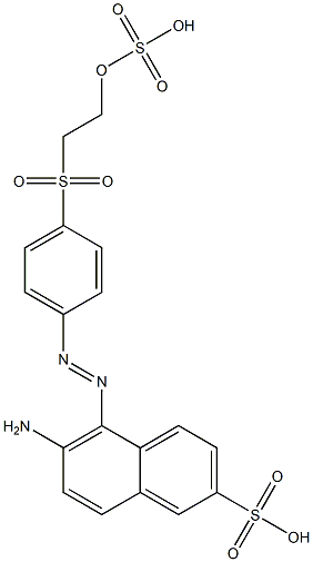 6-Amino-5-[[4-[[2-(sulfooxy)ethyl]sulfonyl]phenyl]azo]-2-naphthalenesulfonic acid Struktur