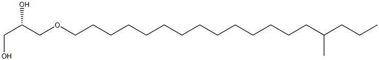 (2S)-3-[(15-Methyloctadecyl)oxy]-1,2-propanediol Struktur