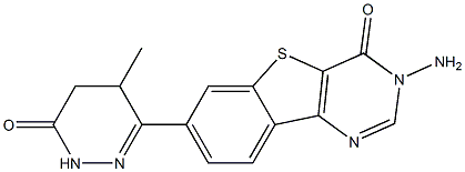 4,5-Dihydro-5-methyl-6-[(3,4-dihydro-3-amino-4-oxo[1]benzothieno[3,2-d]pyrimidin)-7-yl]pyridazin-3(2H)-one Struktur