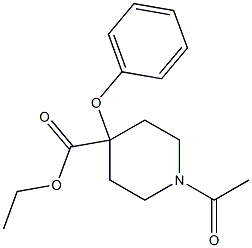 1-Acetyl-4-phenoxy-4-piperidinecarboxylic acid ethyl ester Struktur