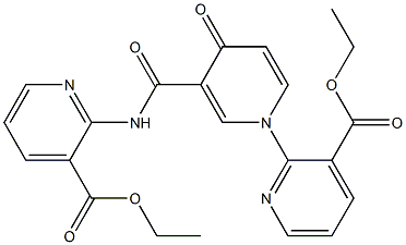 1,N-Bis[3-(ethoxycarbonyl)-2-pyridinyl]-1,4-dihydro-4-oxopyridine-3-carboxamide Struktur