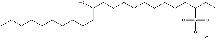 14-Hydroxytetracosane-4-sulfonic acid potassium salt Struktur