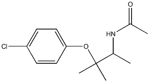 N-[2-(p-Chlorophenyloxy)-1,2-dimethylpropyl]acetamide Struktur