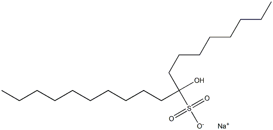 9-Hydroxynonadecane-9-sulfonic acid sodium salt Struktur