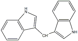 Bis(1H-indol-3-yl)methyl cation Struktur