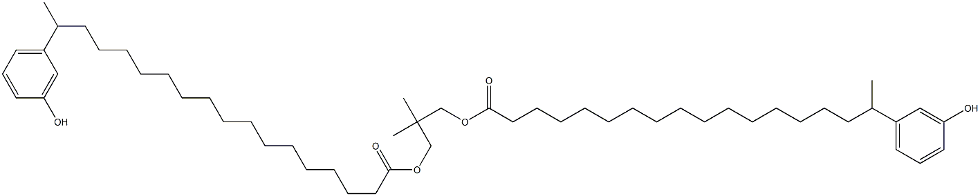 Bis[17-(3-hydroxyphenyl)stearic acid]2,2-dimethylpropane-1,3-diyl ester Struktur