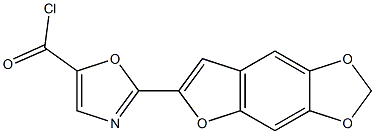 6-(5-Chlorocarbonyl-2-oxazolyl)furo[2,3-f]-1,3-benzodioxole Struktur