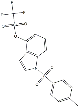 Trifluoromethanesulfonic acid 1-tosyl-1H-indol-4-yl ester Struktur