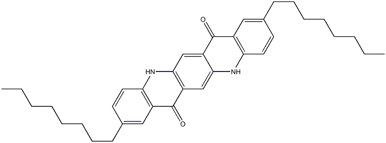 2,9-Dioctyl-5,12-dihydroquino[2,3-b]acridine-7,14-dione Struktur