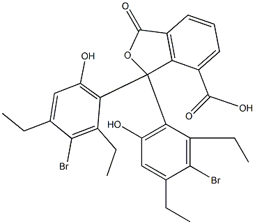 1,1-Bis(3-bromo-2,4-diethyl-6-hydroxyphenyl)-1,3-dihydro-3-oxoisobenzofuran-7-carboxylic acid Struktur