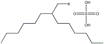 Sulfuric acid 2-hexyloctyl=potassium salt Struktur