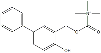 N-[[(2-Hydroxy-5-phenylbenzyl)oxy]carbonyl]-N,N-dimethylmethanaminium Struktur