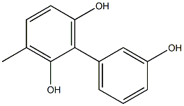 3-Methyl-1,1'-biphenyl-2,3',6-triol Struktur