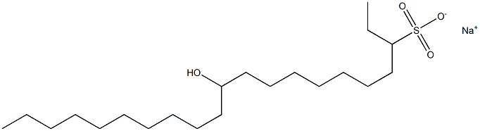 11-Hydroxyhenicosane-3-sulfonic acid sodium salt Struktur