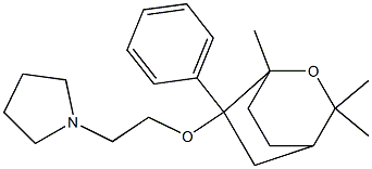 1,3,3-Trimethyl-6-phenyl-6-[2-(pyrrolidin-1-yl)ethoxy]-2-oxabicyclo[2.2.2]octane Struktur