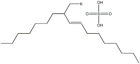 Sulfuric acid 2-heptyl-3-undecenyl=potassium ester salt Struktur