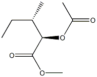 (2R,3S)-2-Acetoxy-3-methylpentanoic acid methyl ester Struktur