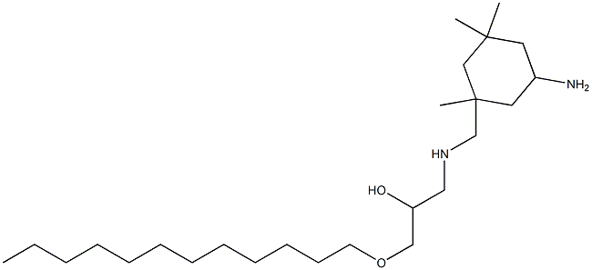 3-[[N-(2-Hydroxy-3-dodecyloxypropyl)amino]methyl]-3,5,5-trimethylcyclohexylamine Struktur