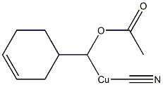 [Acetyloxy(3-cyclohexenyl)methyl]cyanocopper(II) Struktur