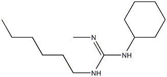 1-Cyclohexyl-3-hexyl-2-methylguanidine Struktur