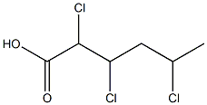 2,3,5-Trichlorohexanoic acid Struktur