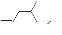 Trimethyl[(2Z)-2-methyl-2,4-pentadienyl] tin(IV) Struktur