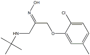 1-(2-Chloro-5-methylphenoxy)-3-tert-butylaminoacetone (Z)-oxime Struktur