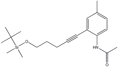 N-[4-Methyl-2-[5-(tert-butyldimethylsiloxy)-1-pentynyl]phenyl]acetamide Struktur