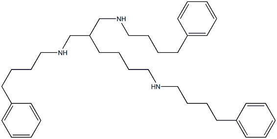 N,N'-Bis(4-phenylbutyl)-2-[[(4-phenylbutyl)amino]methyl]hexane-1,6-diamine Struktur