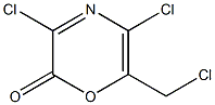 3,5-Dichloro-6-(chloromethyl)-2H-1,4-oxazin-2-one Struktur