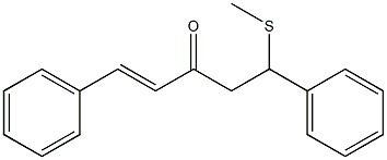 (E)-5-(Methylthio)-1,5-diphenyl-1-penten-3-one Struktur