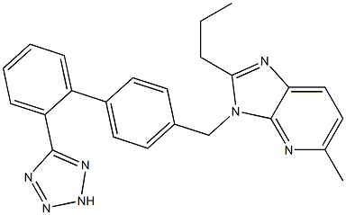 5-Methyl-2-propyl-3-[[2'-(2H-tetrazol-5-yl)-1,1'-biphenyl-4-yl]methyl]-3H-imidazo[4,5-b]pyridine Struktur