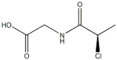 (+)-N-[(R)-2-Chloropropionyl]glycine Struktur