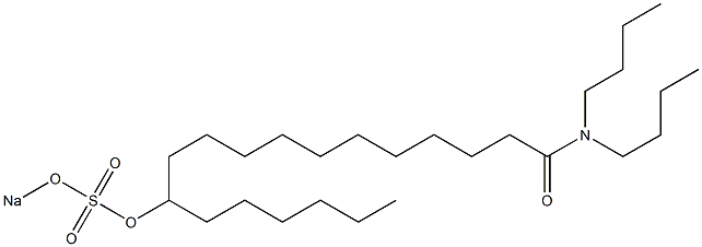 12-(Sodiosulfo)oxy-N,N-dibutyloctadecanamide Struktur