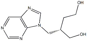 9-[(S)-4-Hydroxy-2-(hydroxymethyl)butyl]-9H-purine Struktur