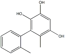 6-(2-Methylphenyl)-5-methylbenzene-1,2,4-triol Struktur