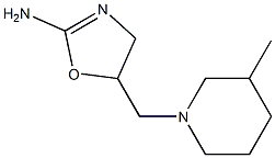 2-Amino-5-[(3-methyl-1-piperidinyl)methyl]-2-oxazoline Struktur