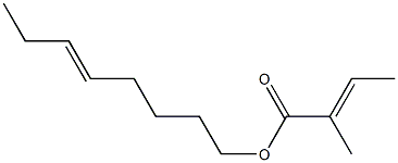 (E)-2-Methyl-2-butenoic acid 5-octenyl ester Struktur