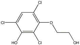 2-(3-Hydroxy-2,4,6-trichlorophenoxy)ethanol Struktur