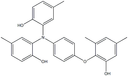 N,N-Bis(2-hydroxy-5-methylphenyl)-4-(6-hydroxy-2,4-dimethylphenoxy)benzenamine Struktur