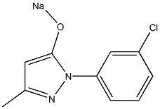 1-(m-Chlorophenyl)-3-methyl-5-sodiooxy-1H-pyrazole Struktur