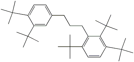 1-(2,3,6-Tri-tert-butylphenyl)-3-(3,4-di-tert-butylphenyl)propane Struktur