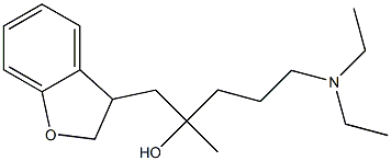 4-Diethylamino-1-methyl-1-[(2,3-dihydrobenzofuran)-3-ylmethyl]butan-1-ol Struktur