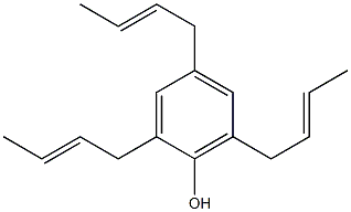 2,4,6-Tri(2-butenyl)phenol Struktur