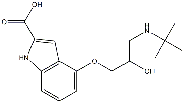 4-[2-Hydroxy-3-(tert-butylamino)propoxy]-1H-indole-2-carboxylic acid Struktur