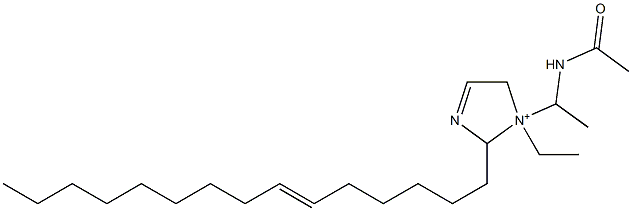 1-[1-(Acetylamino)ethyl]-1-ethyl-2-(6-pentadecenyl)-3-imidazoline-1-ium Struktur