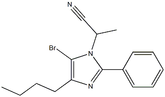 5-Bromo-4-butyl-1-(1-cyanoethyl)-2-phenyl-1H-imidazole Struktur